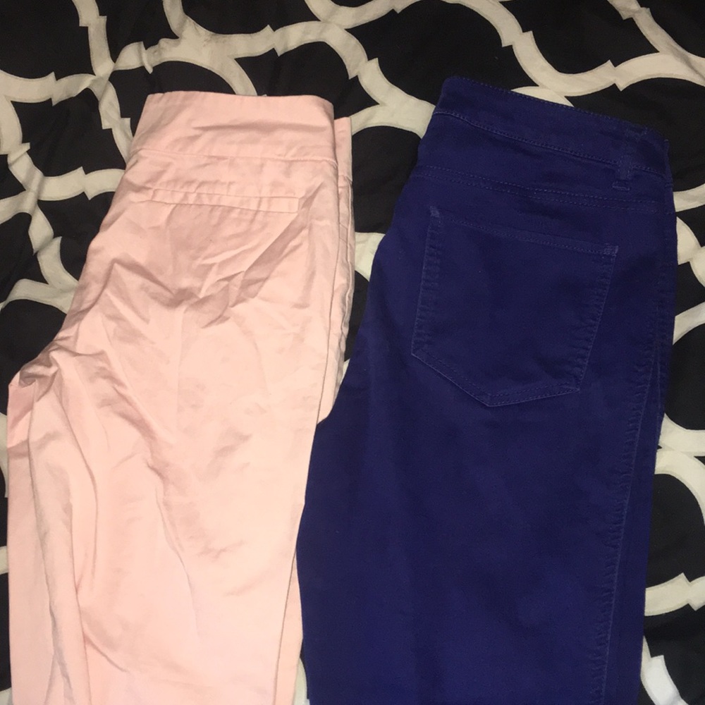 Pink and blue pants